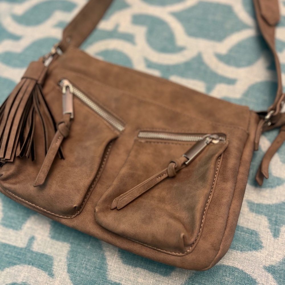 Gray Crossbody Bag